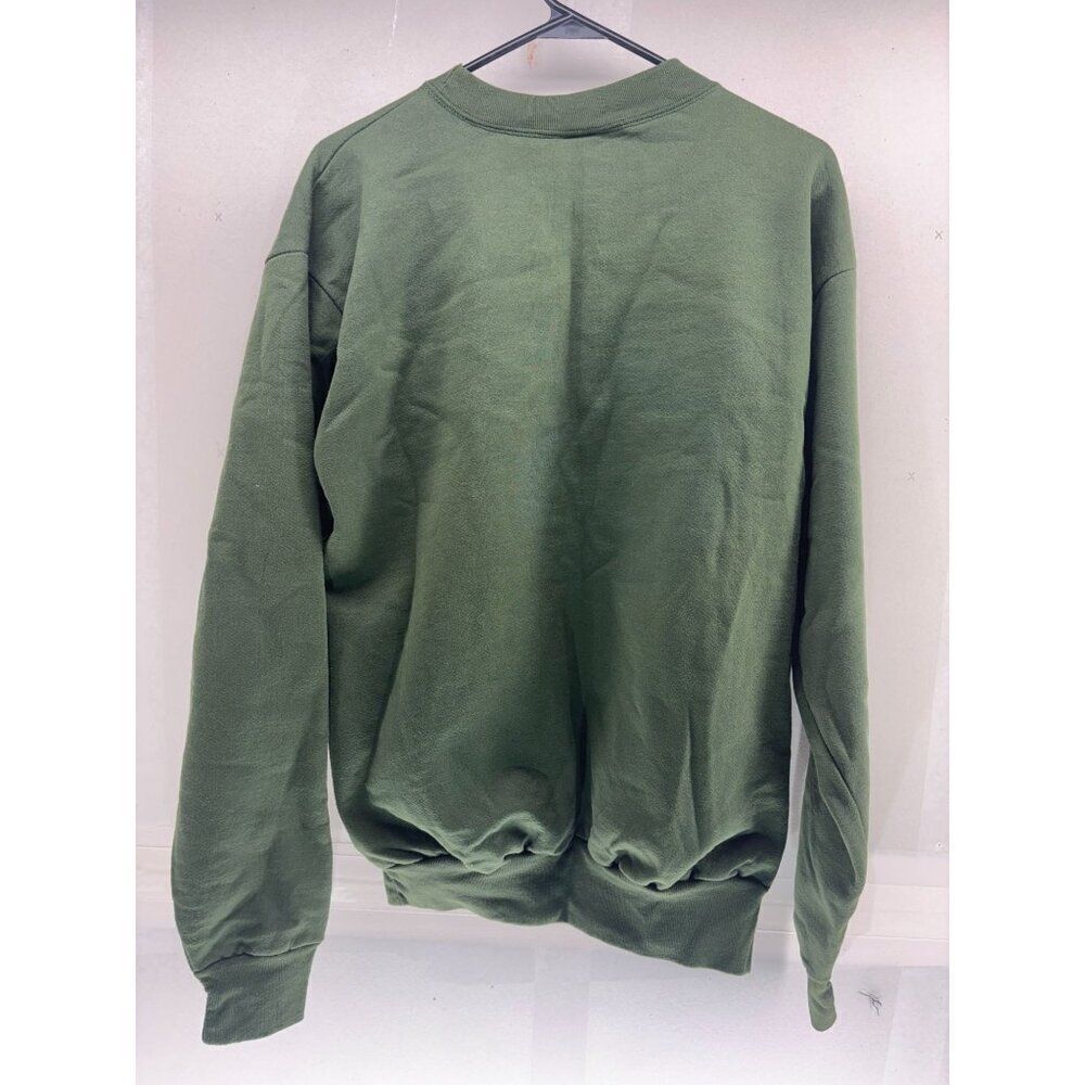 Vintage U.S. Army Green Crewneck Sweatshirt X Large 80s Large Logo Bright Color - Picture 3 of 4